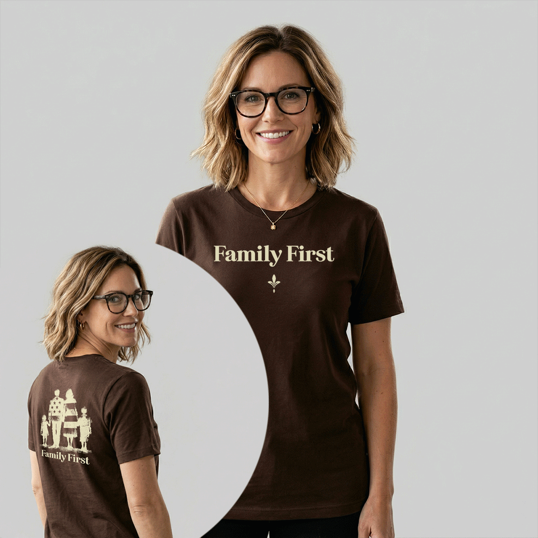 Family First — Unisex Nostalgic Graphic Tee