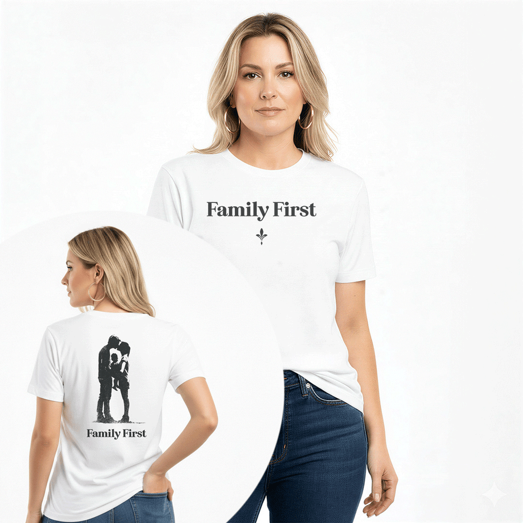 Family First — Unisex Nostalgic Graphic Tee (Classic Edition)