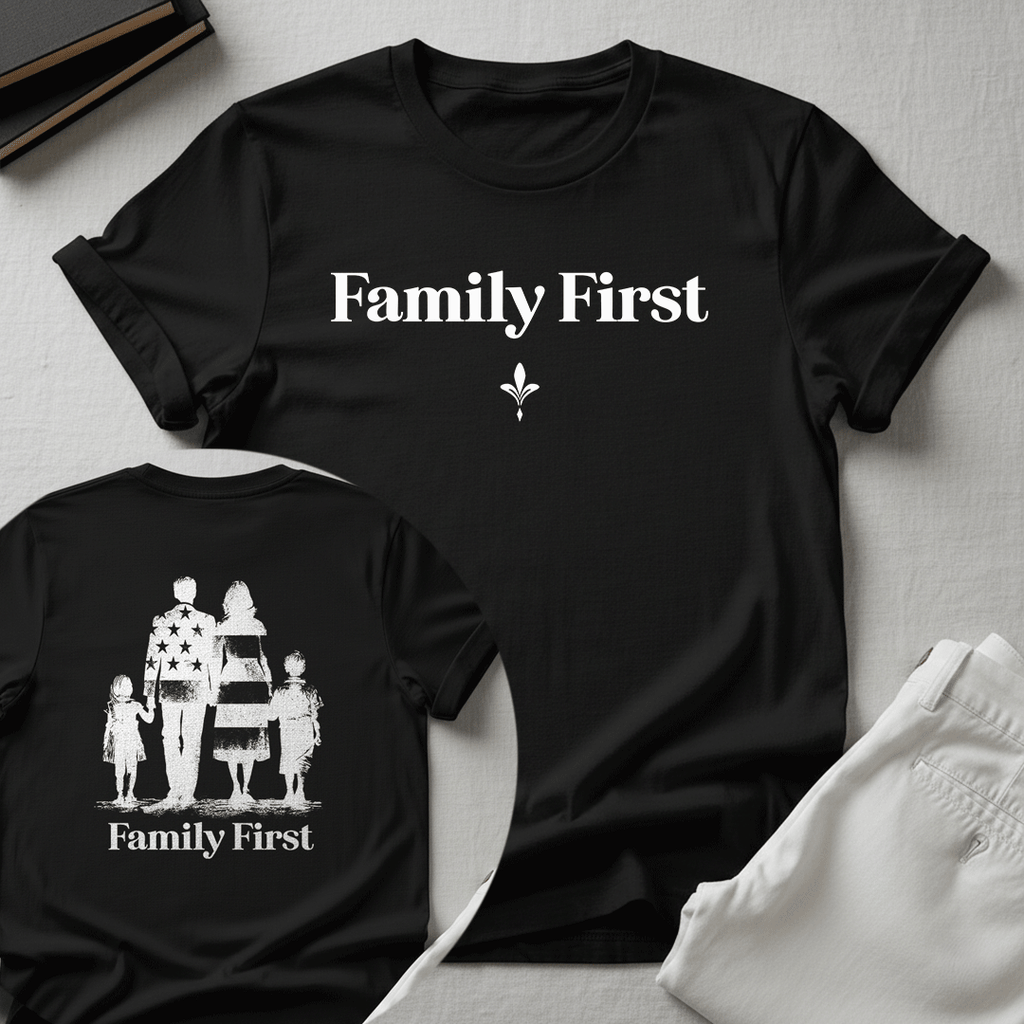 Family First — Unisex Nostalgic Graphic Tee