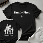 Family First — Unisex Nostalgic Graphic Tee