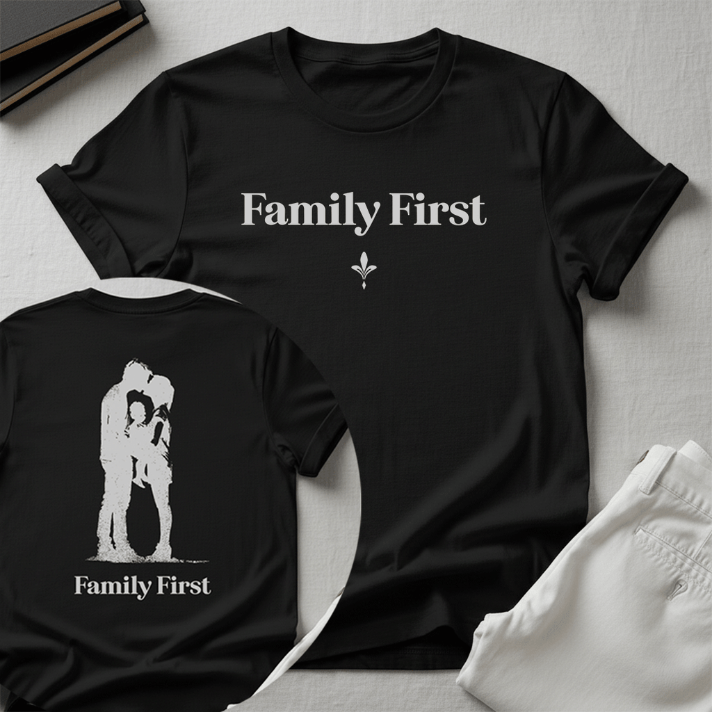Family First — Unisex Nostalgic Graphic Tee (Classic Edition)