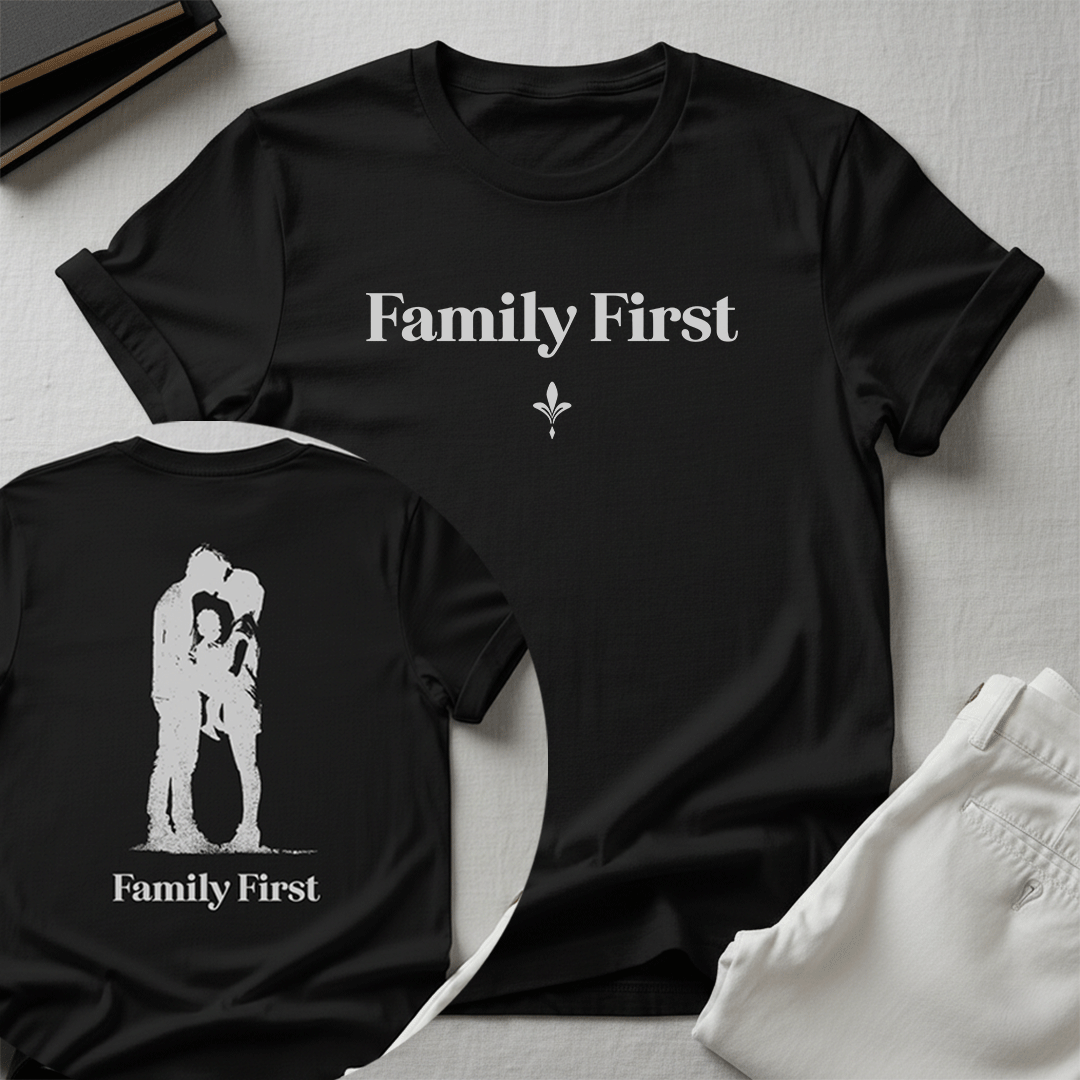 Family First — Unisex Nostalgic Graphic Tee (Classic Edition)