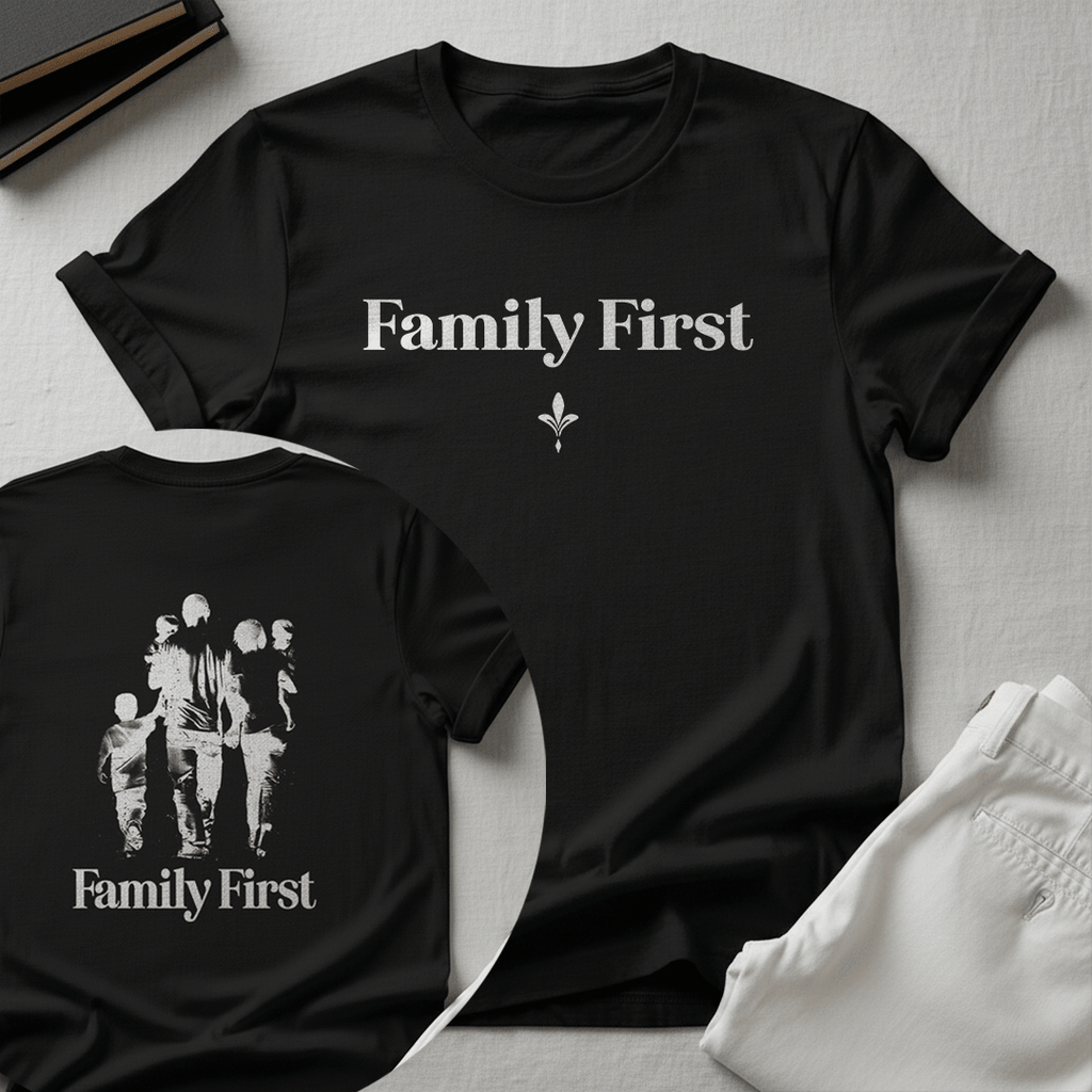 Family First — Unisex Nostalgic Graphic Tee