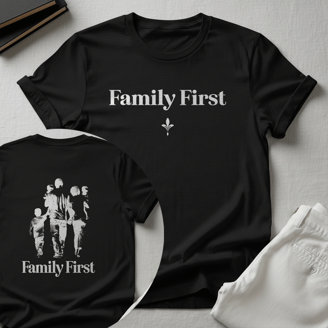 Family First — Unisex Nostalgic Graphic Tee