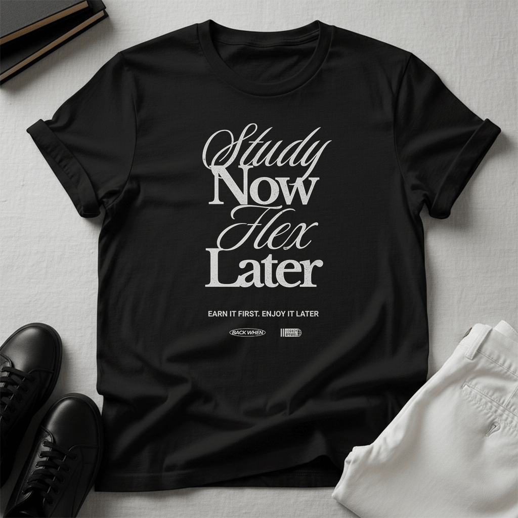 Study Now. Flex Later. - Unisex Graphic Tee