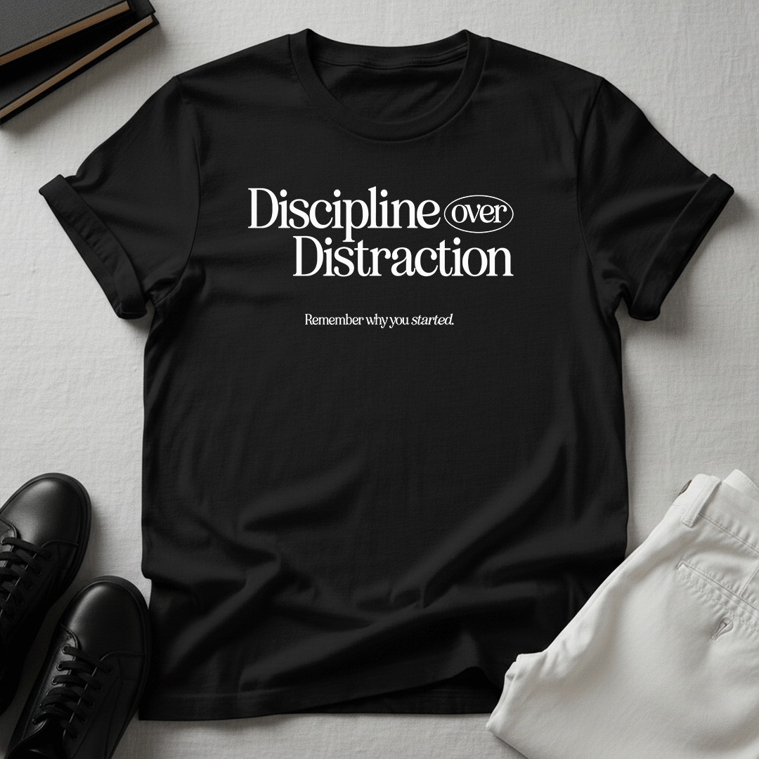 Discipline Over Distraction — Unisex Graphic Tee