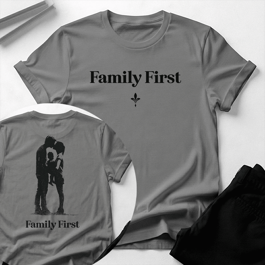 Family First — Unisex Nostalgic Graphic Tee (Classic Edition)
