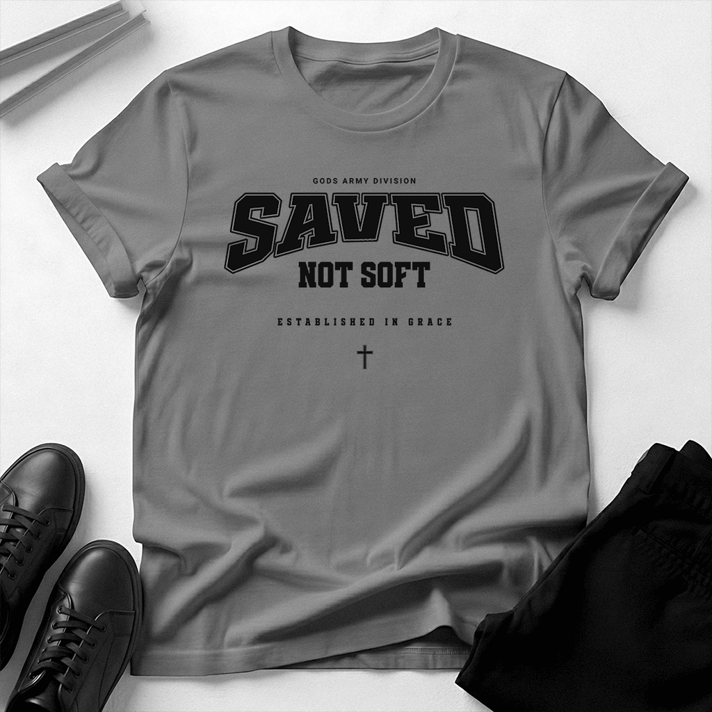 Saved Not Soft Unisex Graphic Tee | Back When