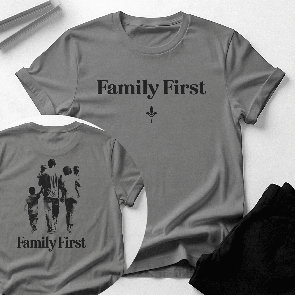Family First — Unisex Nostalgic Graphic Tee