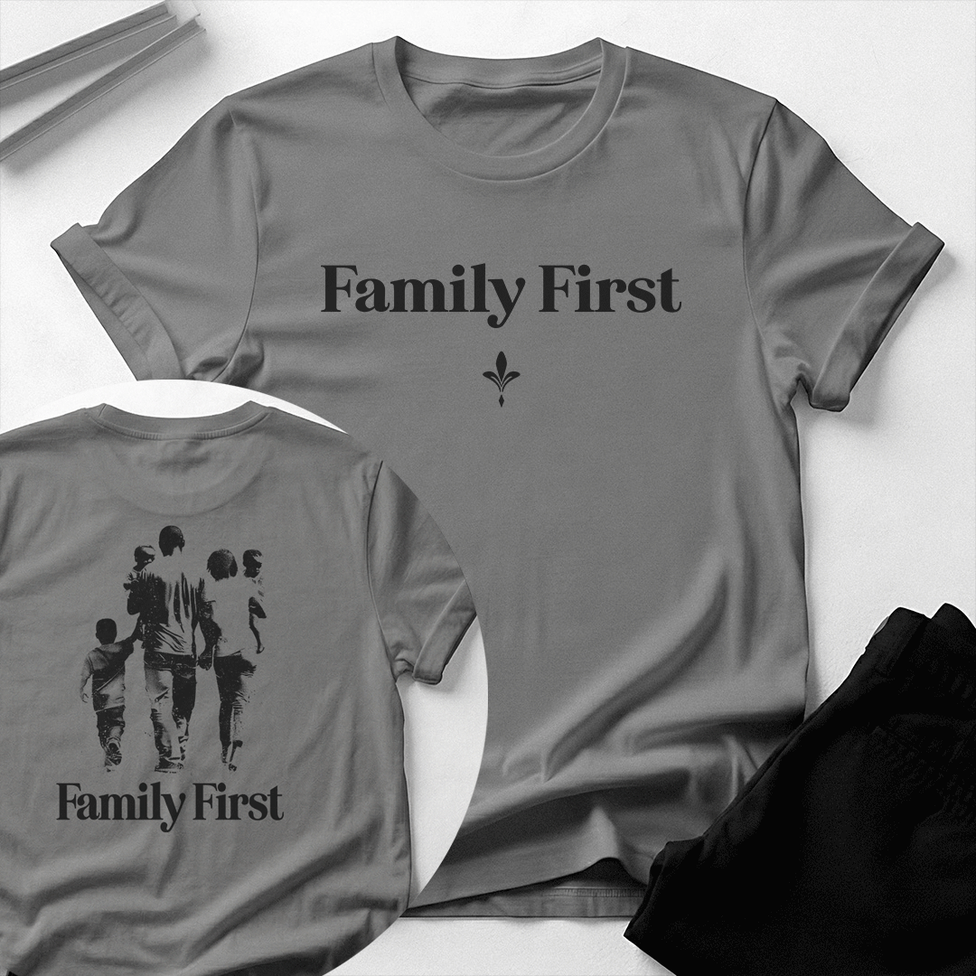 Family First — Unisex Nostalgic Graphic Tee