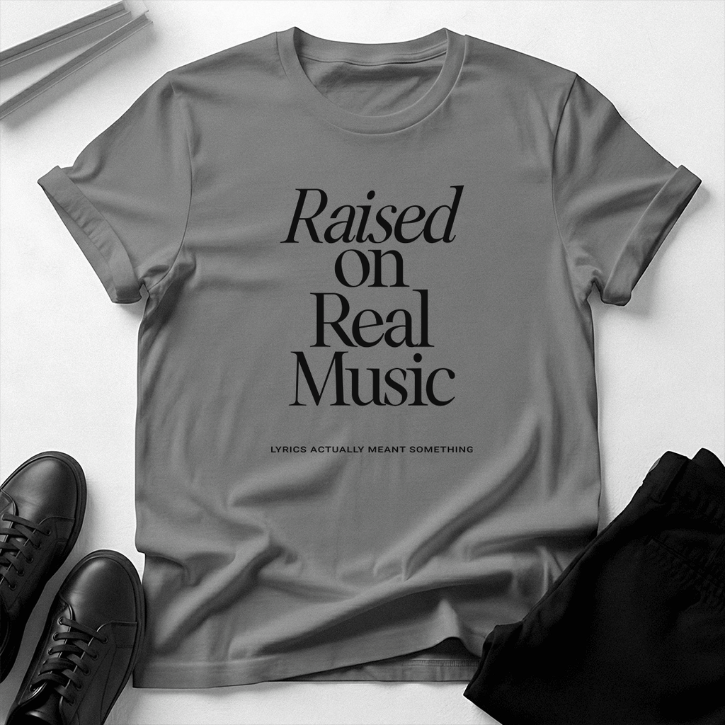 Raised on Real Music – Unisex Graphic Tee