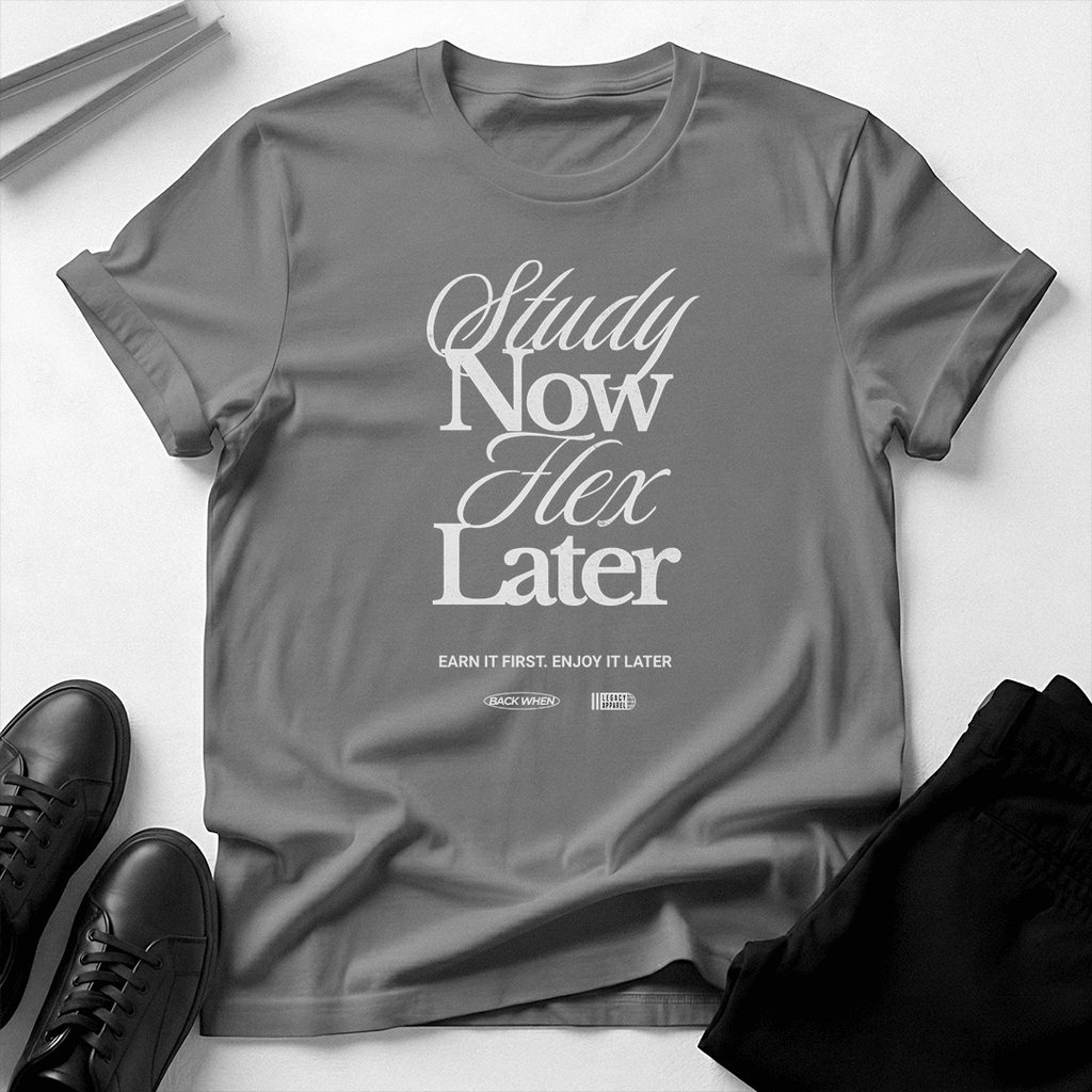 Study Now. Flex Later. - Unisex Graphic Tee