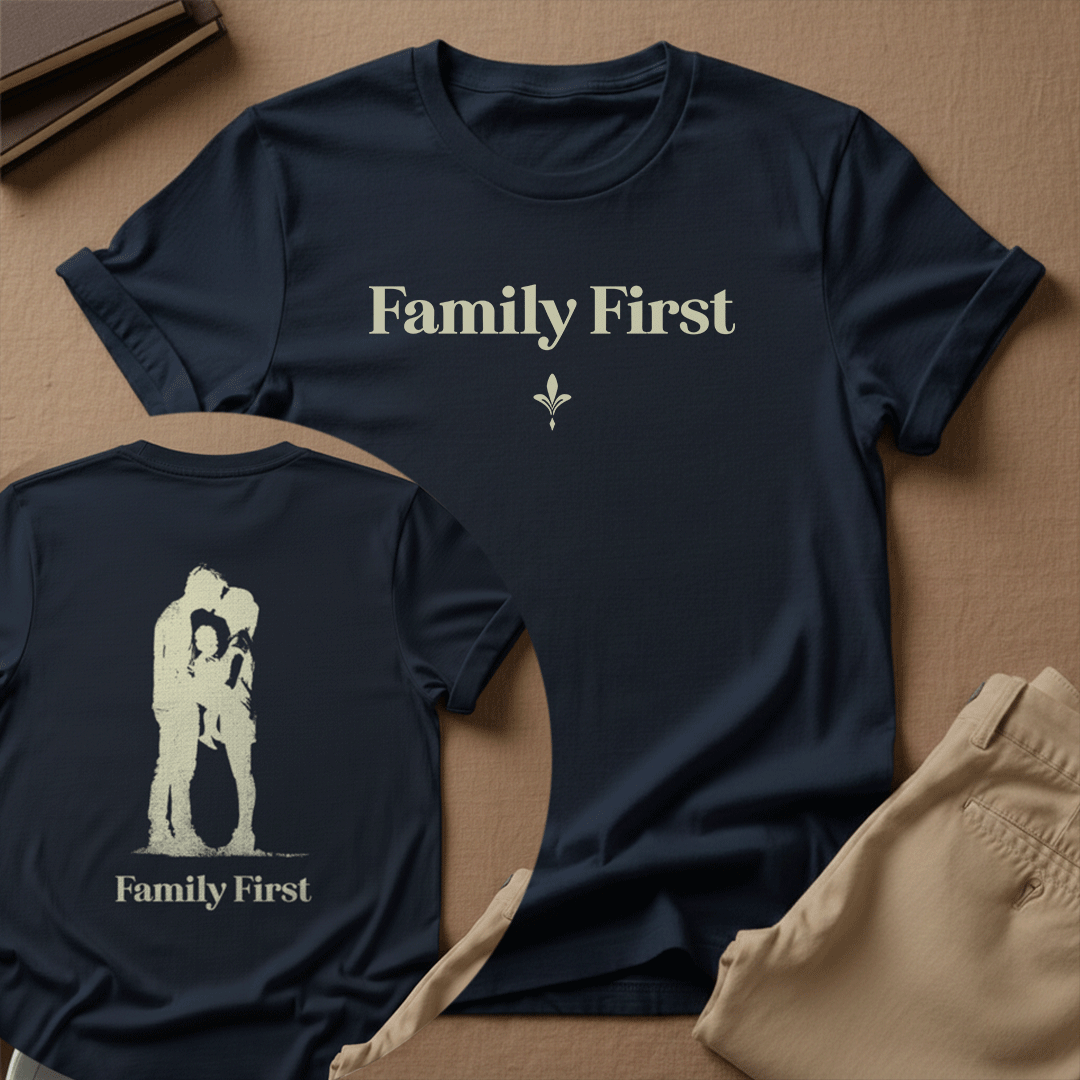 Family First — Unisex Nostalgic Graphic Tee (Classic Edition)