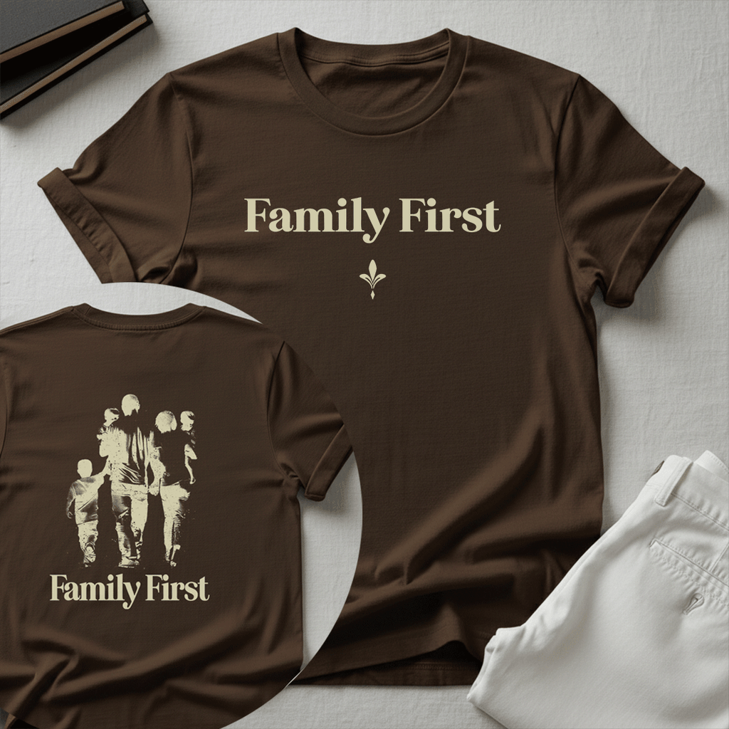 Family First — Unisex Nostalgic Graphic Tee