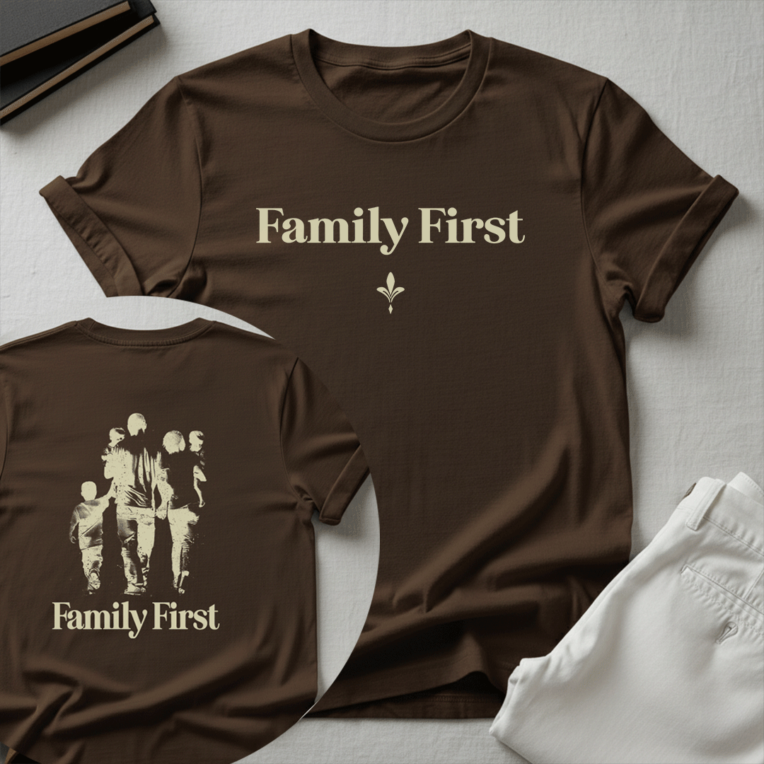 Family First — Unisex Nostalgic Graphic Tee