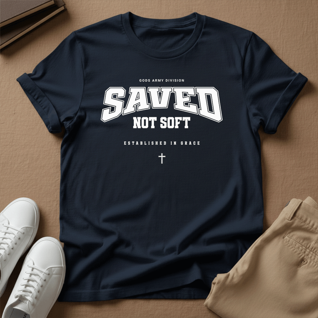 Saved Not Soft Unisex Graphic Tee | Back When