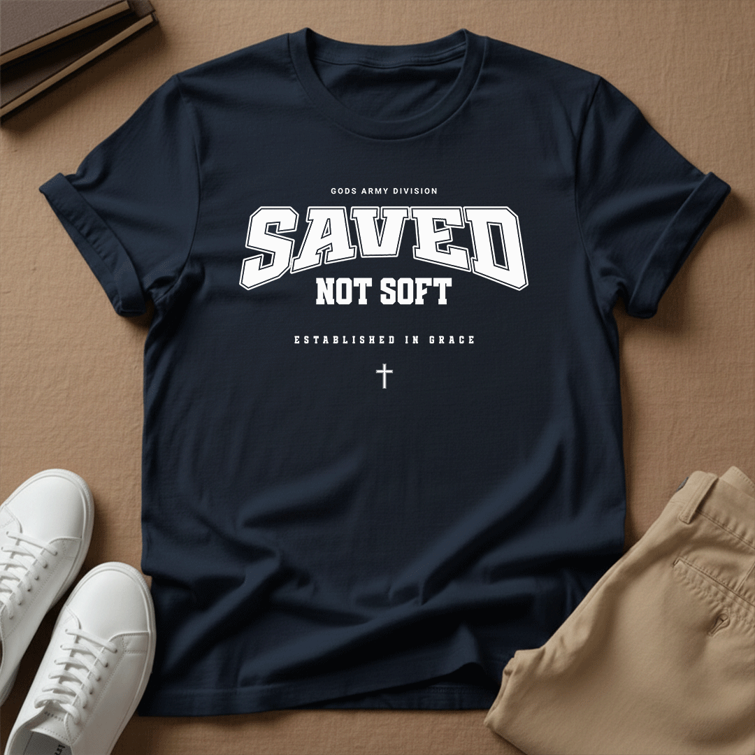 Saved Not Soft Unisex Graphic Tee | Back When