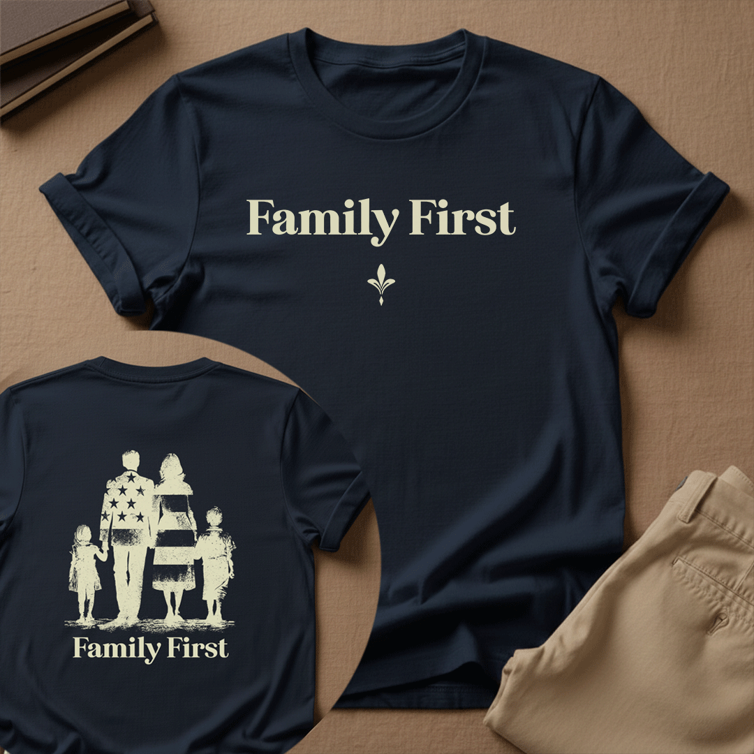 Family First — Unisex Nostalgic Graphic Tee