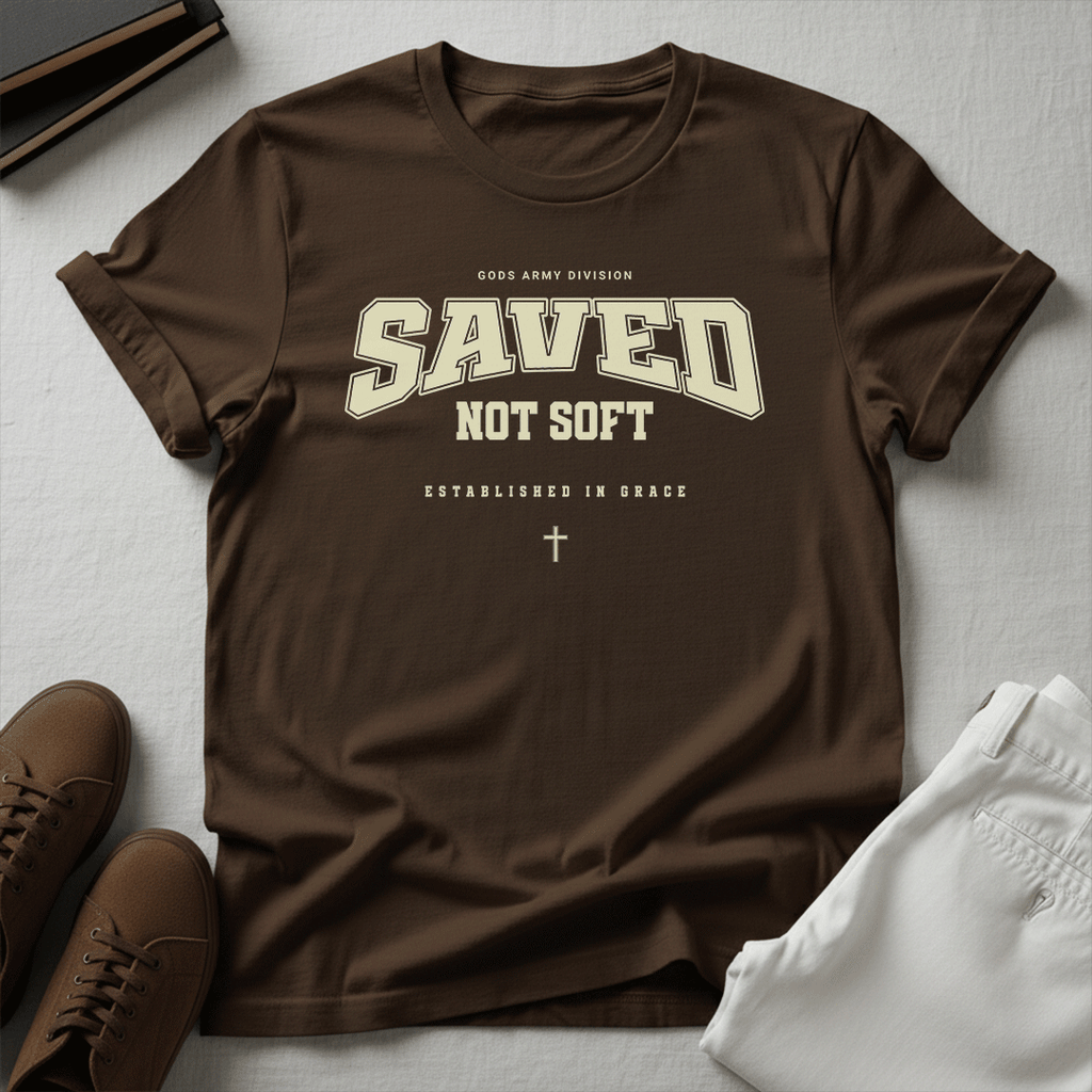 Saved Not Soft Unisex Graphic Tee | Back When