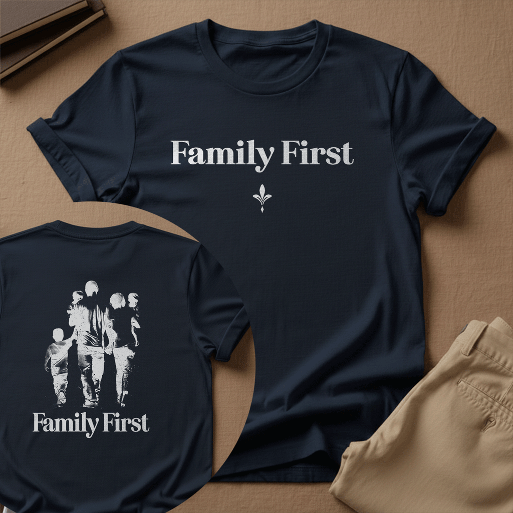 Family First — Unisex Nostalgic Graphic Tee