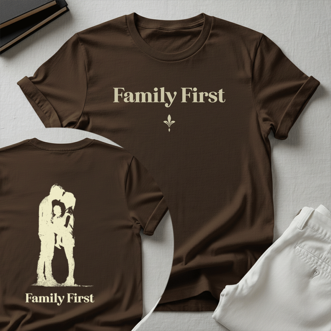 Family First — Unisex Nostalgic Graphic Tee (Classic Edition)