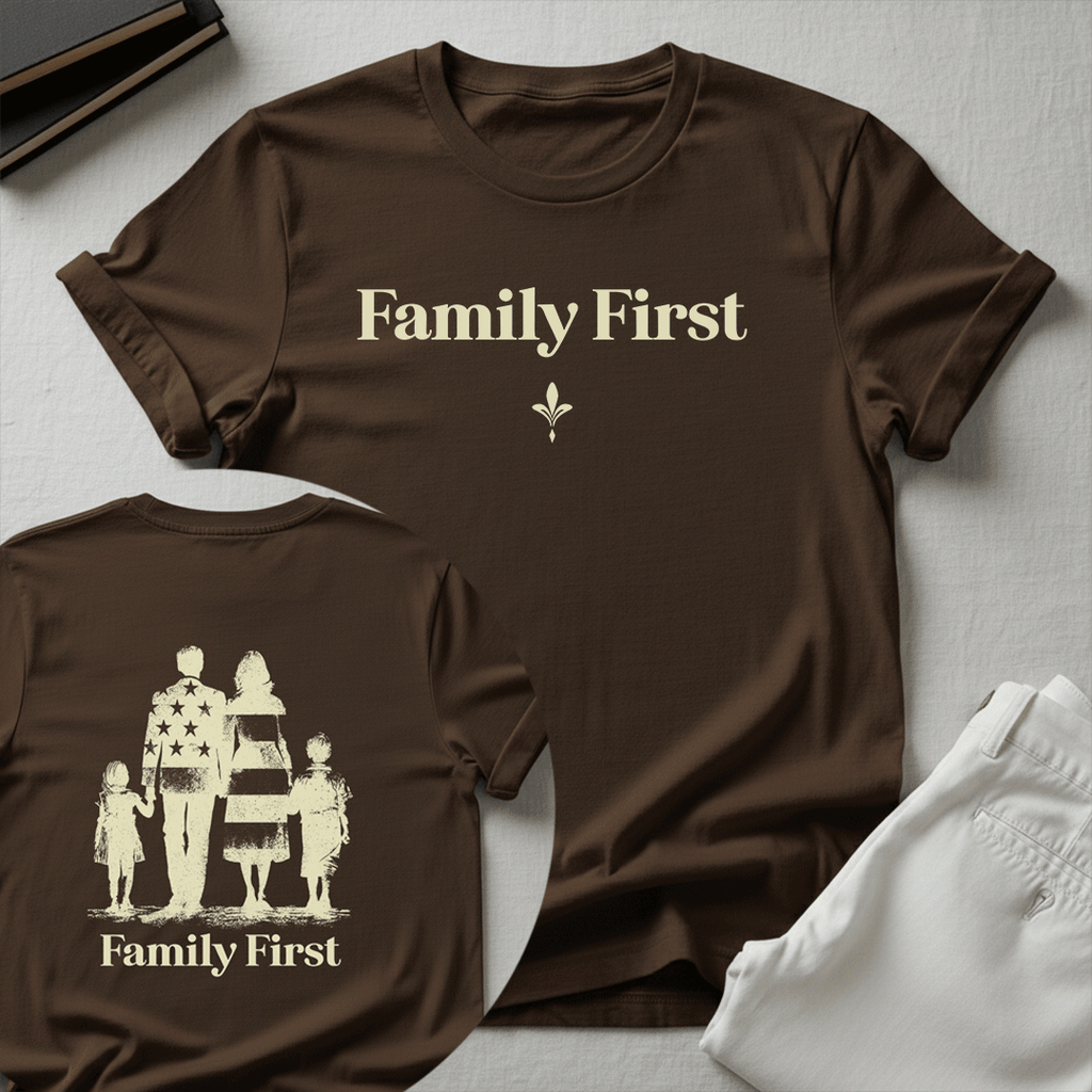 Family First — Unisex Nostalgic Graphic Tee