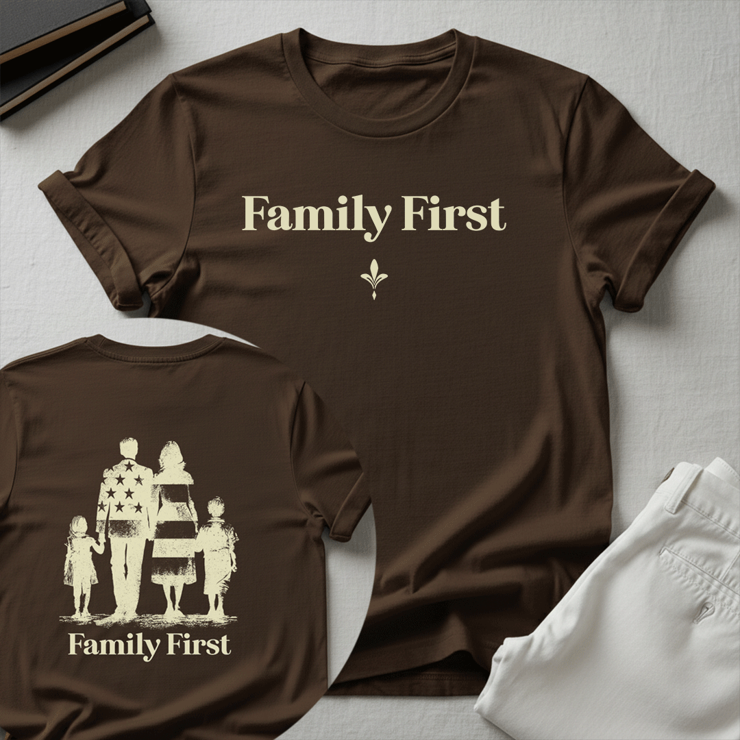 Family First — Unisex Nostalgic Graphic Tee