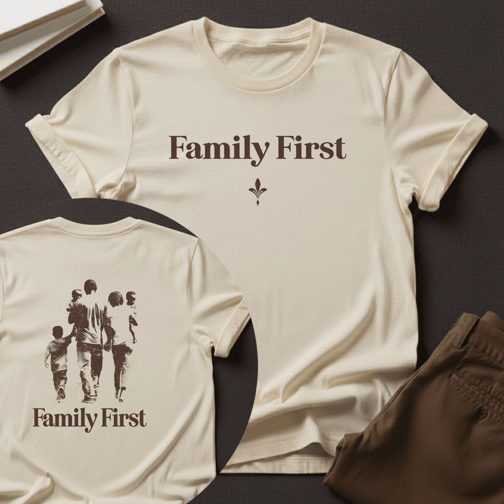 Family First — Unisex Nostalgic Graphic Tee