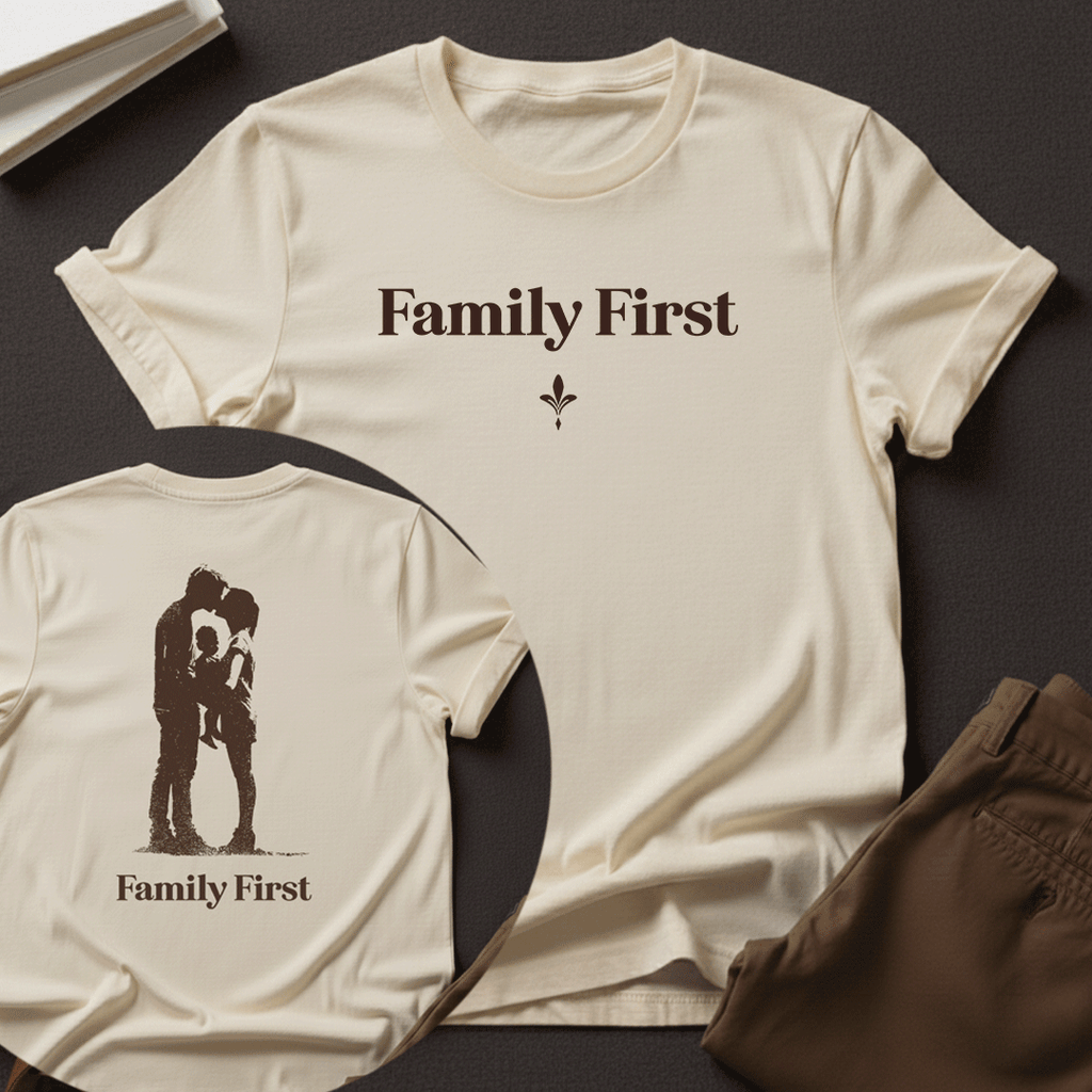 Family First — Unisex Nostalgic Graphic Tee (Classic Edition)