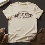 Family First, No Debate — Unisex Nostalgic Graphic Tee
