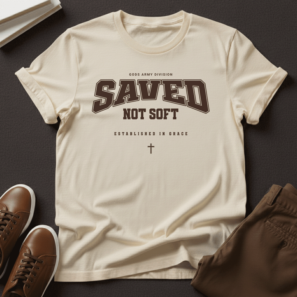 Saved Not Soft Unisex Graphic Tee | Back When