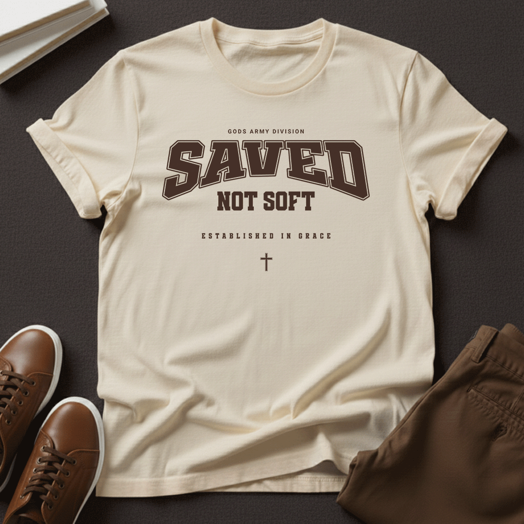 Saved Not Soft Unisex Graphic Tee | Back When