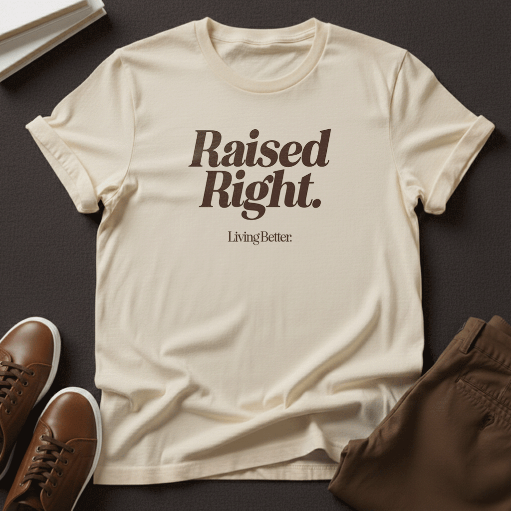 Raised Right, Living Better - Unisex Graphic Tee