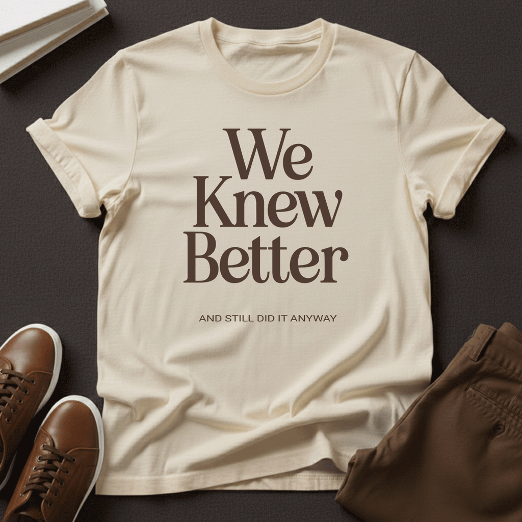 We Knew Better Unisex Graphic Tee