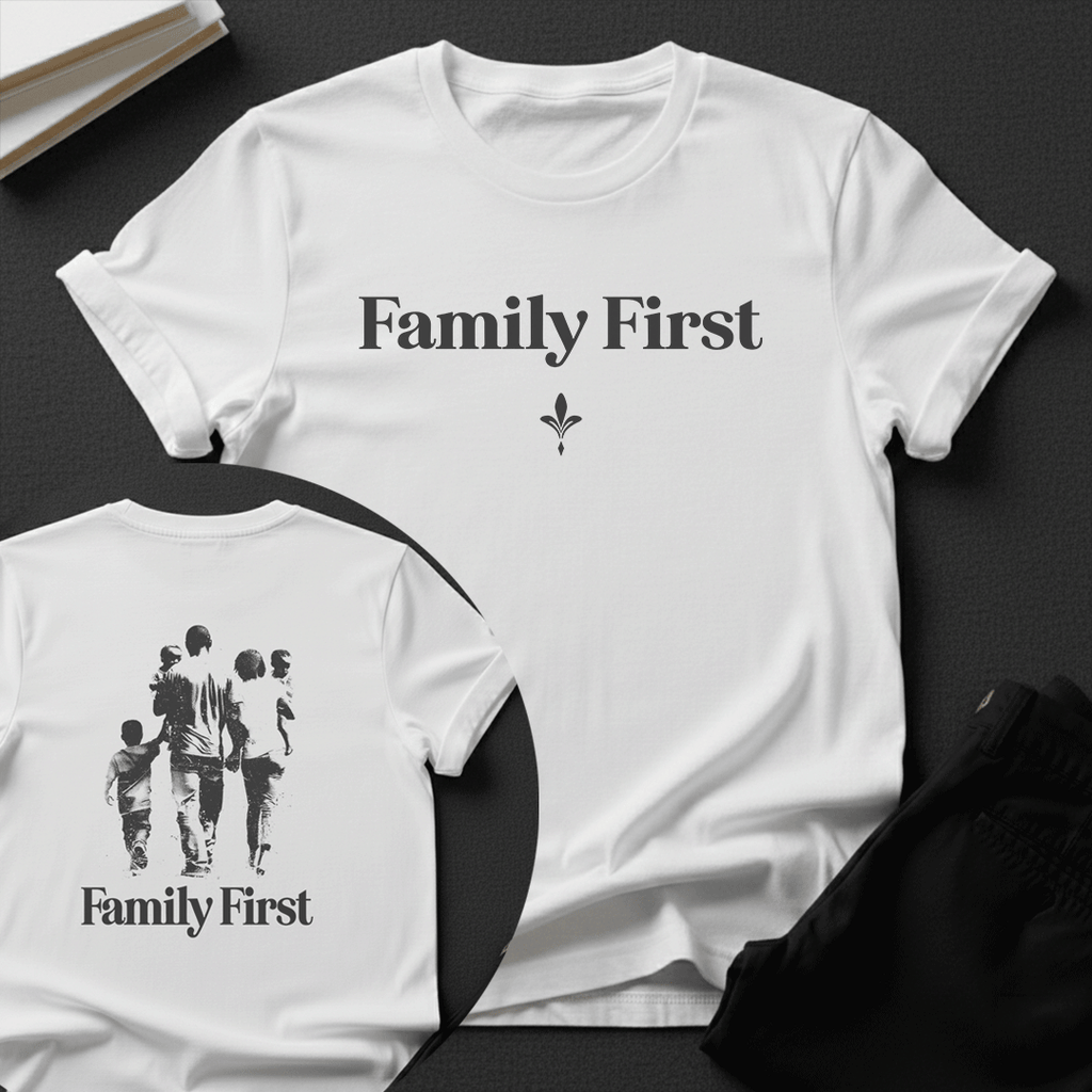Family First — Unisex Nostalgic Graphic Tee