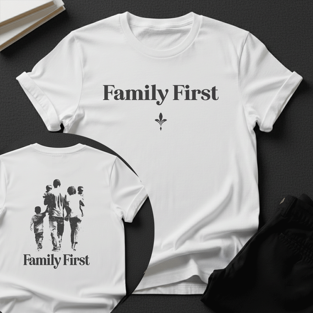 Family First — Unisex Nostalgic Graphic Tee