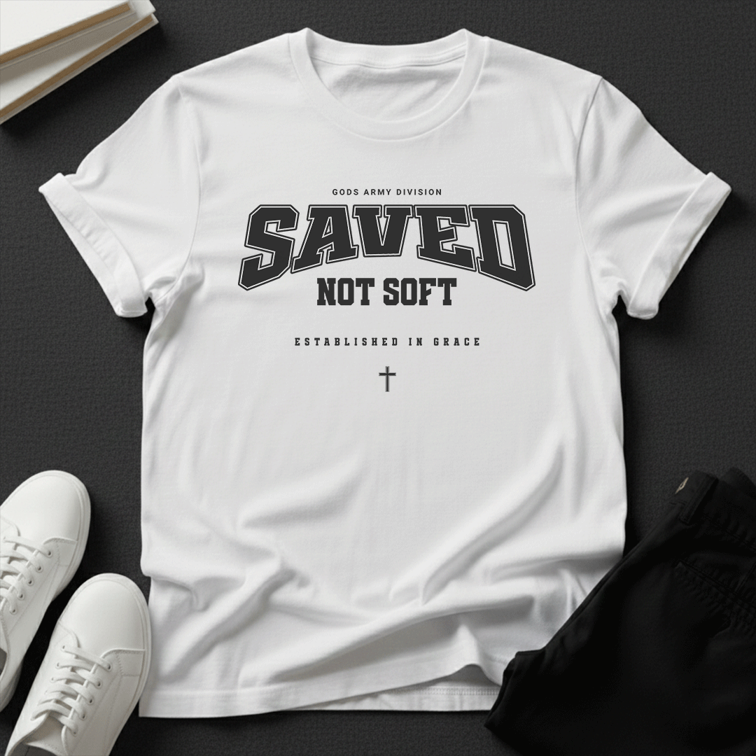 Saved Not Soft Unisex Graphic Tee | Back When