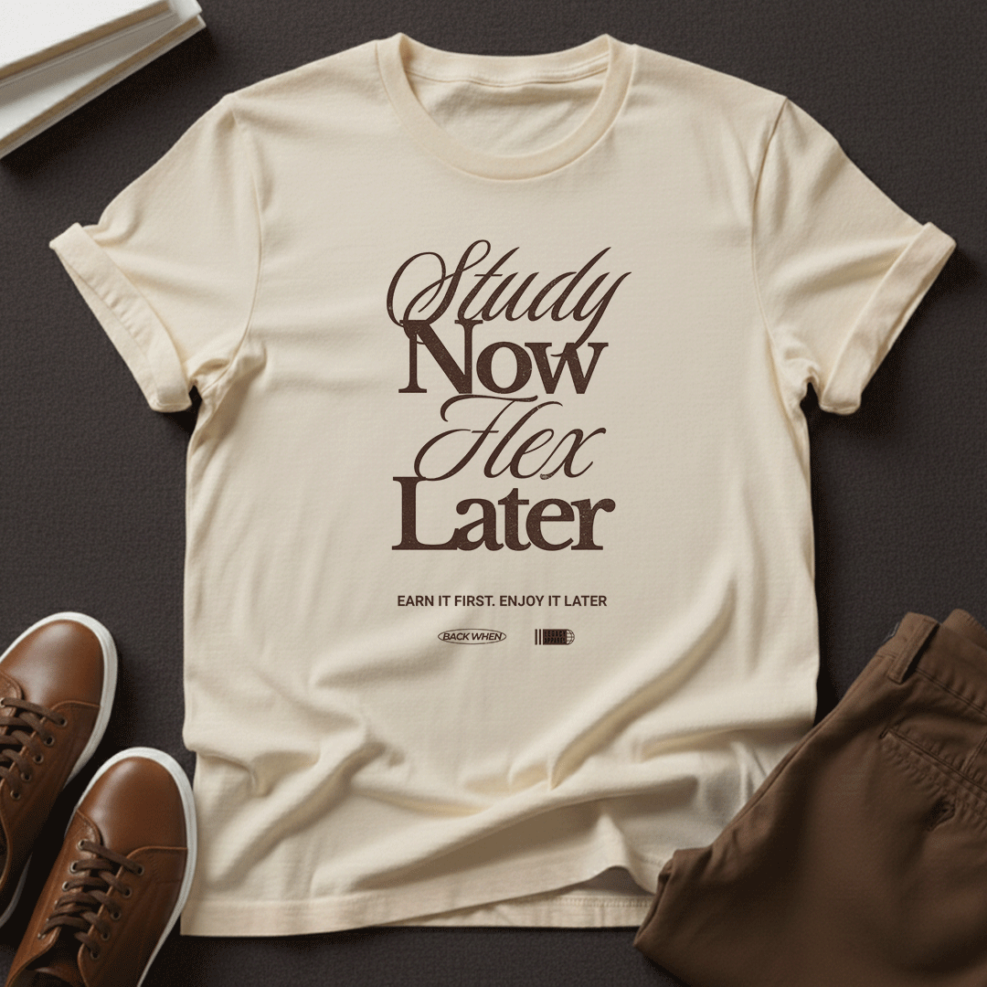 Study Now. Flex Later. - Unisex Graphic Tee