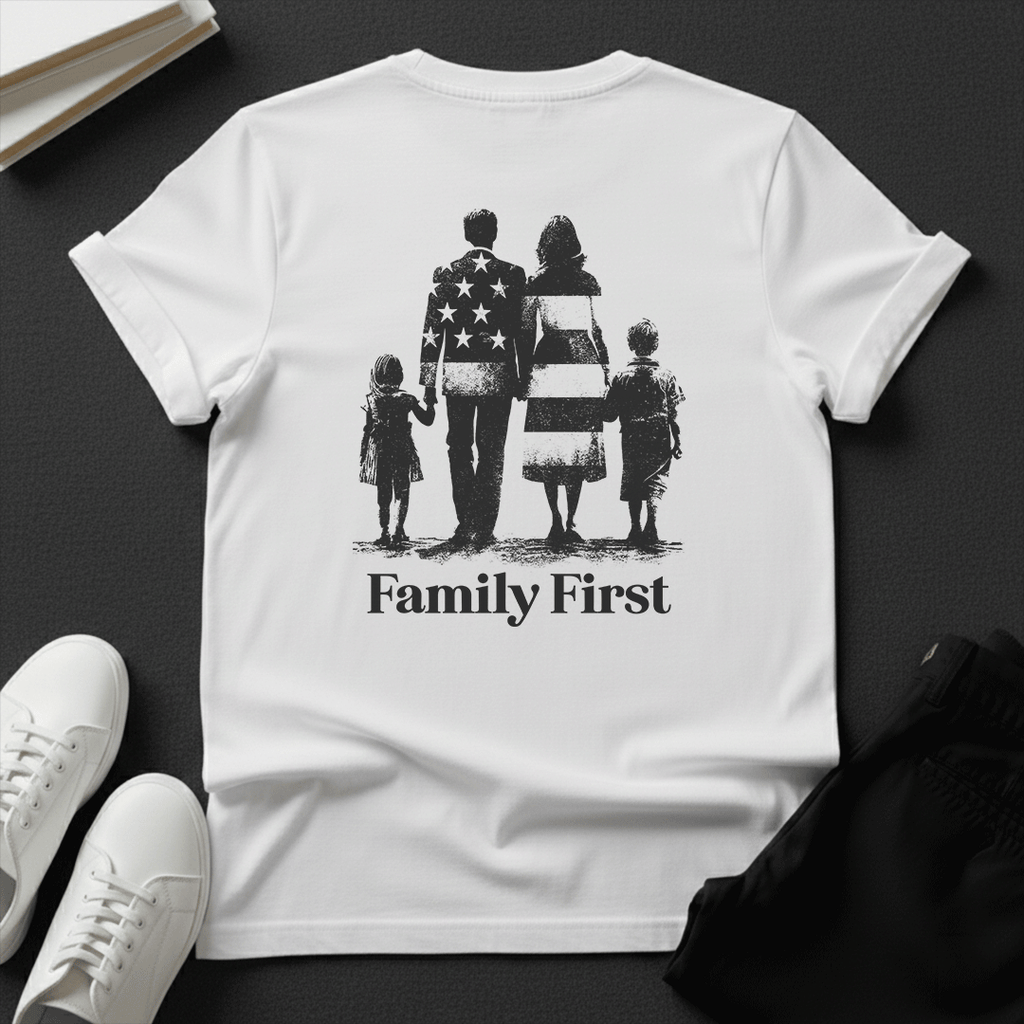 Family First — Unisex Nostalgic Graphic Tee