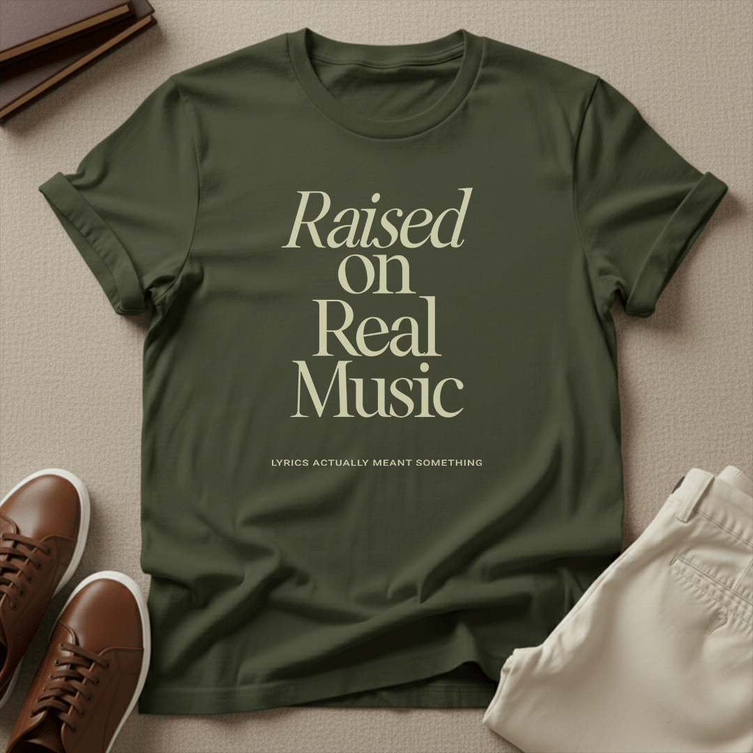Raised on Real Music – Unisex Graphic Tee