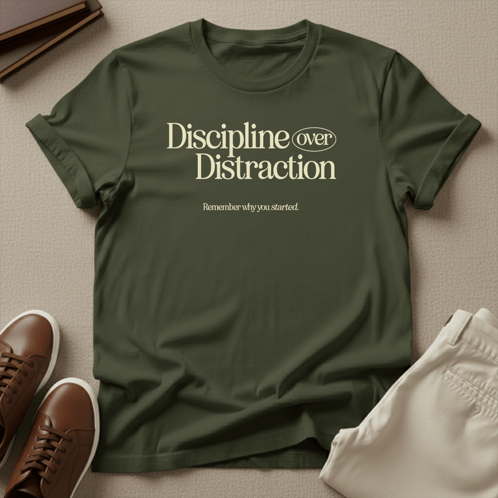 Discipline Over Distraction — Unisex Graphic Tee