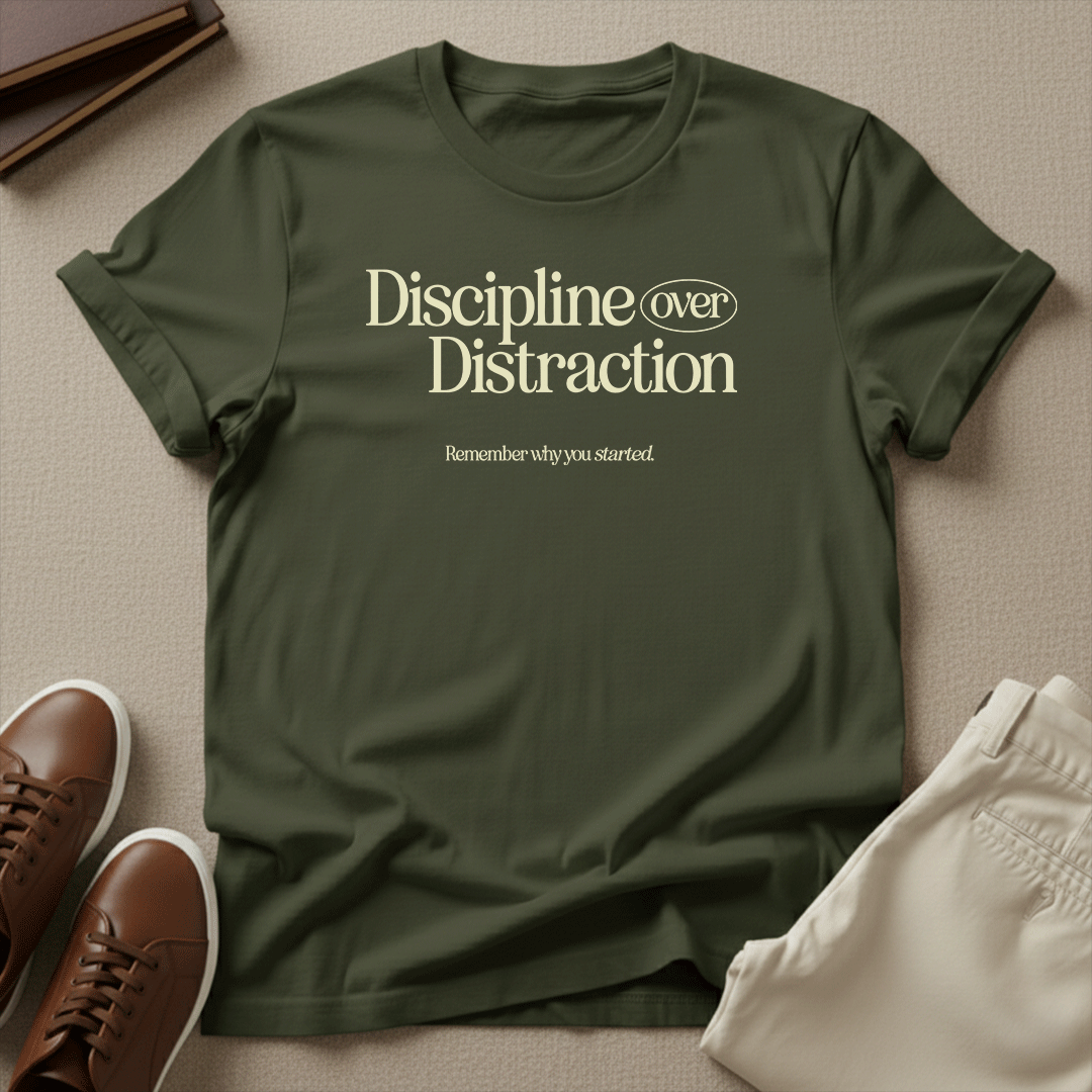 Discipline Over Distraction — Unisex Graphic Tee