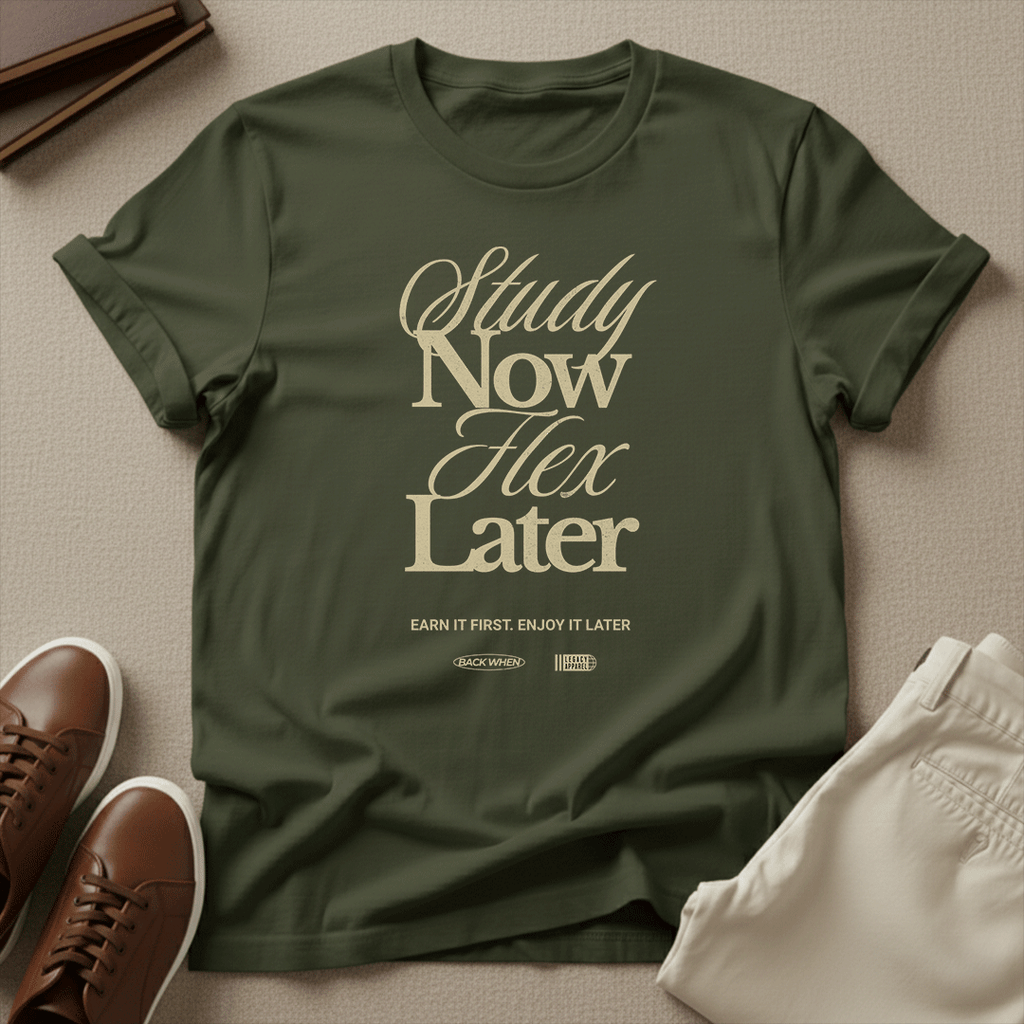 Study Now. Flex Later. - Unisex Graphic Tee