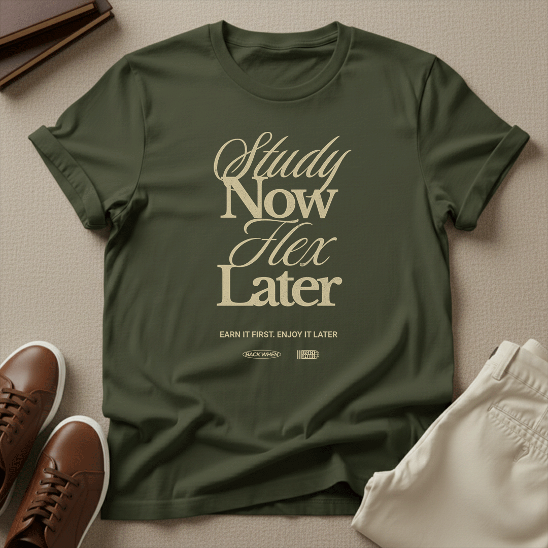 Study Now. Flex Later. - Unisex Graphic Tee