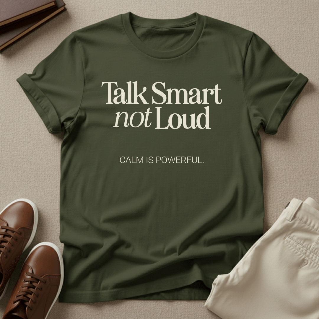 Talk Smart Not Loud – Unisex Graphic Tee | Wisdom Over Noise Shirt