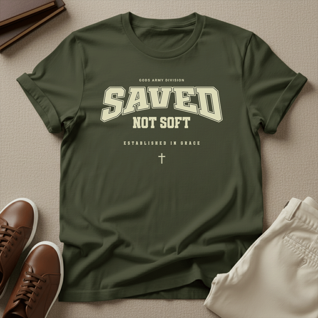 Saved Not Soft Unisex Graphic Tee | Back When