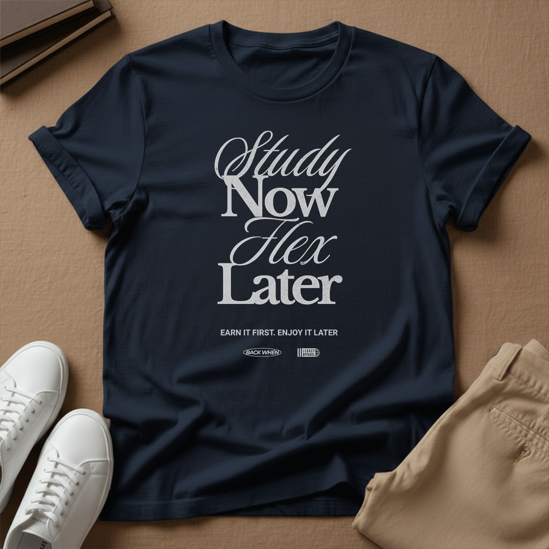 Study Now. Flex Later. - Unisex Graphic Tee